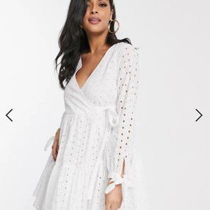 ASOS DESIGN Maternity wrap tiered dress
